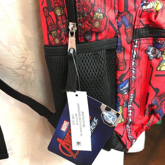 MARVEL Avengers Mech Strike Backpack Book Bag Back to School NWT - Picture 5 of 14